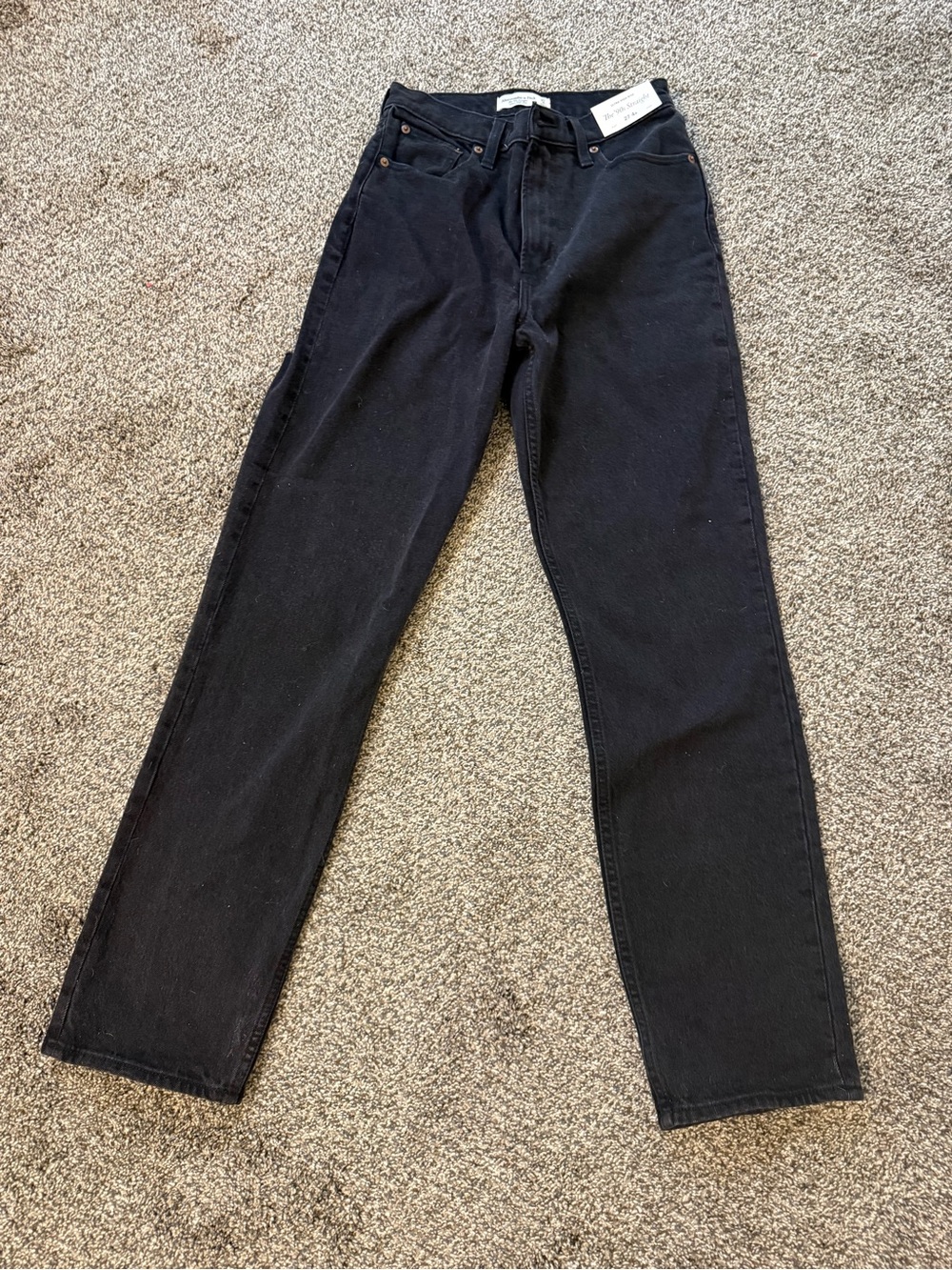 Abercrombie & Fitch Black The 90s Straight Jeans